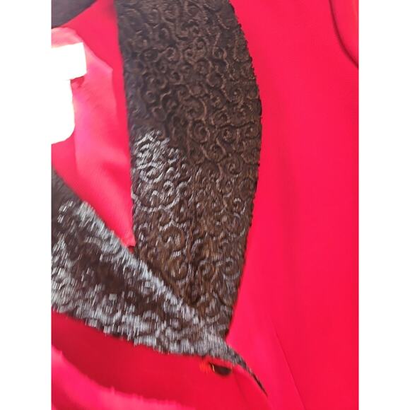 Julian Taylor Women's Petite 8, Red/Black Long Sleeve Blazer AND Pants Set - Picture 7 of 13